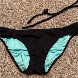 Black Swimsuit Bottoms w Mint Green Inside